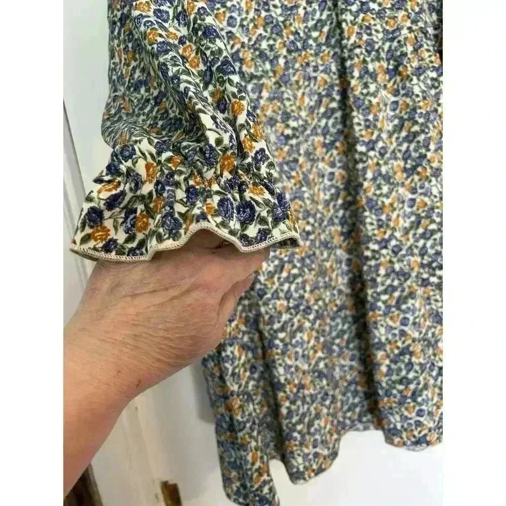 Kirundo Large Prairie Dress With Long Sleeves Floral Pattern L NWT - Picture 11 of 14